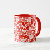 Mug Céramique café Mug-Valentine Coeurs (Devant droit)