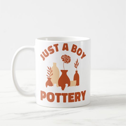 Mug Céramique drôle juste un garçon qui aime la poteri (Gauche)