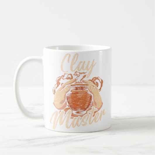 Mug Céramique Drôle Maître Poterie en Argile (Gauche)