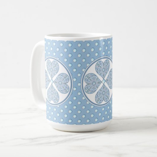 Mug Céramique Lace Bleu clair (Devant gauche)