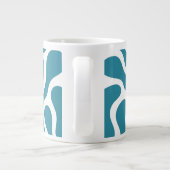 Mug Céramique Pattern Léopard Abstrait Bleu Teal (Dos)