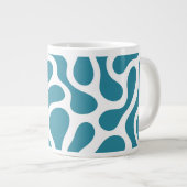 Mug Céramique Pattern Léopard Abstrait Bleu Teal (Devant droit)