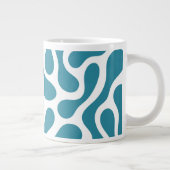 Mug Céramique Pattern Léopard Abstrait Bleu Teal (Droite)