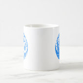 Mug Cercle bleu traditionnel de Phoenix sur le rouge (Centre)