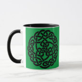 Mug Cercle Celtique irlandais vert et noir (Gauche)