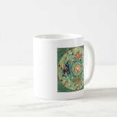 Mug Cercle chinois antique bleu vert (Devant droit)