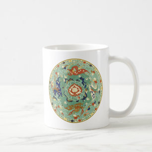 Mug Cercle chinois antique bleu vert