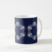 Mug Cercle d'abeilles bleu de la Marine (Devant droit)