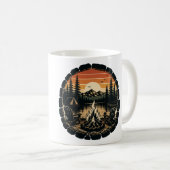 Mug Cercle de feu de camp vintage (Devant droit)