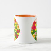 Mug Cercle de fleurs sauvages, rouge et jaune (Centre)
