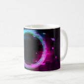 Mug Cercle de jachère à ondes vapeur Synthwave avec b (Devant droit)