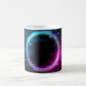 Mug Cercle de jachère à ondes vapeur Synthwave avec b (Centre)