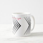 Mug Cercle demi-ton Abstrait Zigzag Chevron (Devant droit)