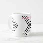 Mug Cercle demi-ton Abstrait Zigzag Chevron (Devant gauche)