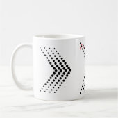 Mug Cercle demi-ton Abstrait Zigzag Chevron (Gauche)