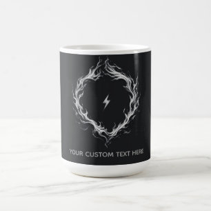Mug Cercle d'énergie abstrait – Texte personnalisable