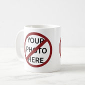 Mug Cercle d'interdiction rouge personnalisable Aucun (Devant gauche)