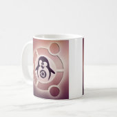 Mug Cercle d'Ubuntu Linux de logo d'amis avec Tux (Devant gauche)