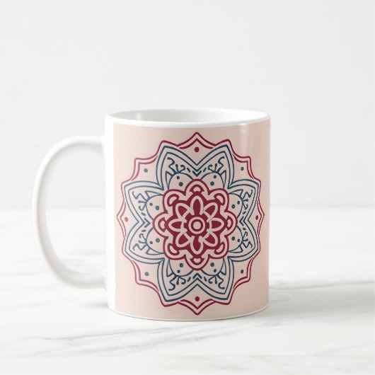 Mug cercle en mosaïque. mandala (Gauche)