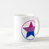 Mug Cercle étoile de la fierté bisexuelle (Devant droit)