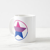 Mug Cercle étoile de la fierté bisexuelle (Devant gauche)