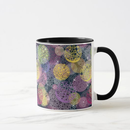 Mug Cercle mignon abstrait de point de polka (Droite)