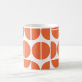 Mug Cercle orange moderne du milieu du siècle abstrait (Centre)