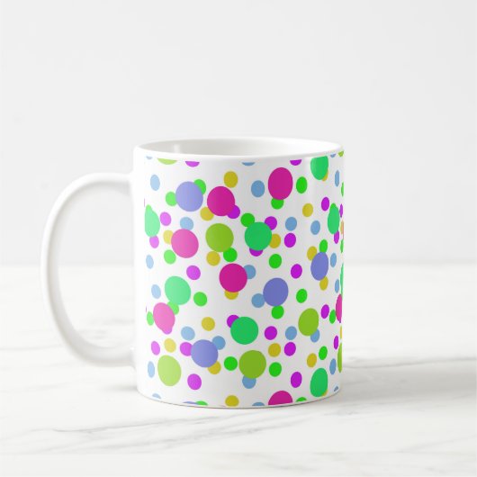 Mug Cercles abstraits sans couture amusants points de (Gauche)