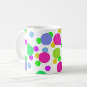 Mug Cercles abstraits sans couture points de confettis (Devant gauche)