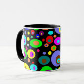 Mug Cercles abstraits vibrants (Devant gauche)