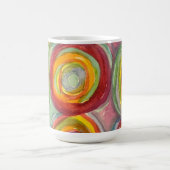 Mug Cercles Aquarelle Art Abstrait Multicolore (Centre)
