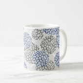 Mug Cercles avec impression de peau de léopard gris et (Devant droit)