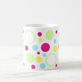Mug Cercles bleus bleu vert clair Magenta (Centre)