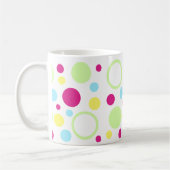 Mug Cercles bleus bleu vert clair Magenta (Gauche)