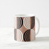 Mug Cercles Brown géométriques Conception transparente (Devant droit)