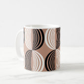 Mug Cercles Brown géométriques Conception transparente (Devant gauche)