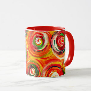 Mug Cercles chauds et torsades Abstraits originaux