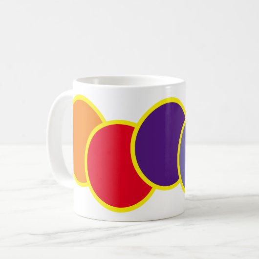 Mug - Cercles colorés (Devant gauche)