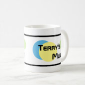 Mug Cercles Colorés Avec Noms Imprimés (Devant droit)