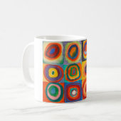 Mug Cercles concentrés Carré de Kandinsky (Devant gauche)