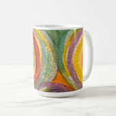 Mug Cercles concentriques abstraits en aquarelle (Devant droit)