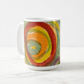 Mug Cercles concentriques abstraits en aquarelle (Devant gauche)