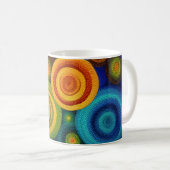 Mug Cercles concentriques abstraits en multicolore vib (Devant droit)