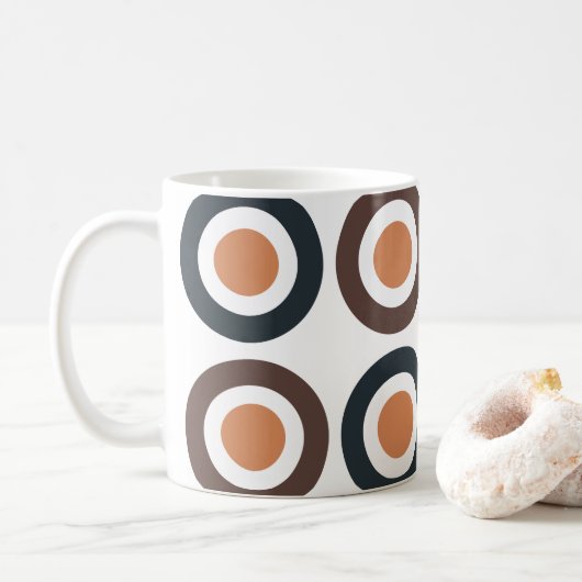 Mug Cercles Concentriques Colorés (Avec donut)