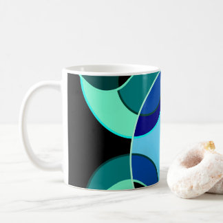 Mug Cercles croisés bleus et verts