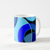 Mug Cercles croisés bleus et verts (Devant droit)