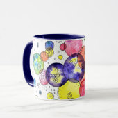 Mug Cercles d'aquarelle colorés Abstraits (Devant gauche)