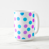 Mug Cercles de boules turquoise rose mignonne (Devant droit)