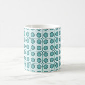 Mug Cercles de charme rétro Mug, Turquoise (Centre)