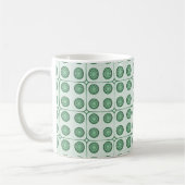 Mug Cercles de charme rétro Mug, Vert foncé (Gauche)